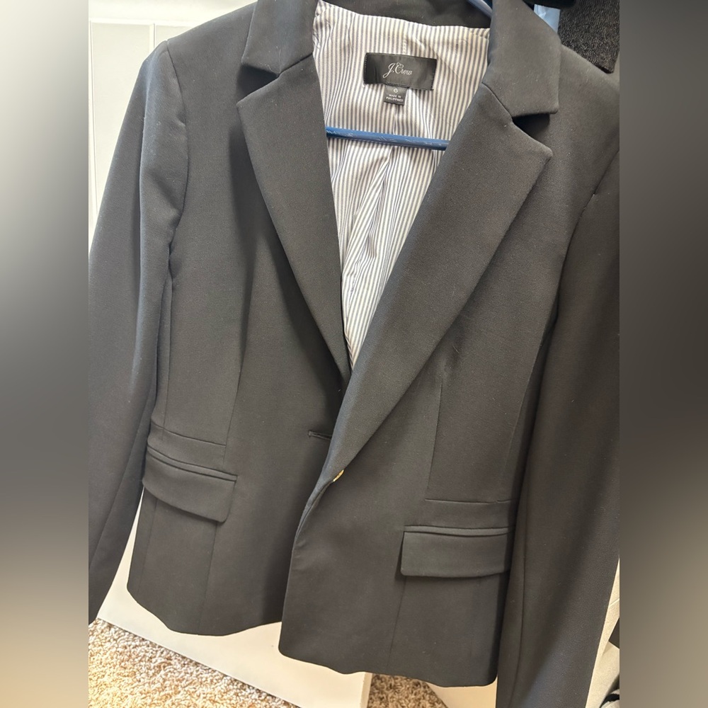 J. Crew Peplum Black Blazer